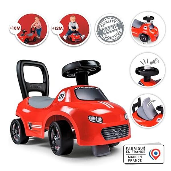 Smoby Auto Infant Ride On Red