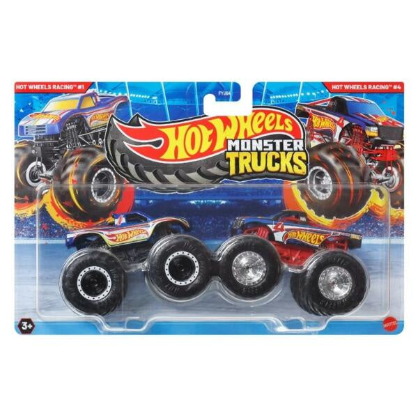 Hot Wheels Monster Trucks Twin Pack 1:64 Hot Wheels Racing 1 vs Hot Wheels Racing 4