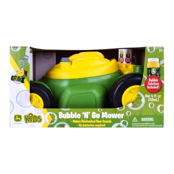 John Deere Bubble N' Go Bubble Mower With 4oz Bottle Of Bubbles
