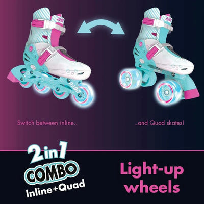 Yvolution Neon Combo Skates 2-5years Teal