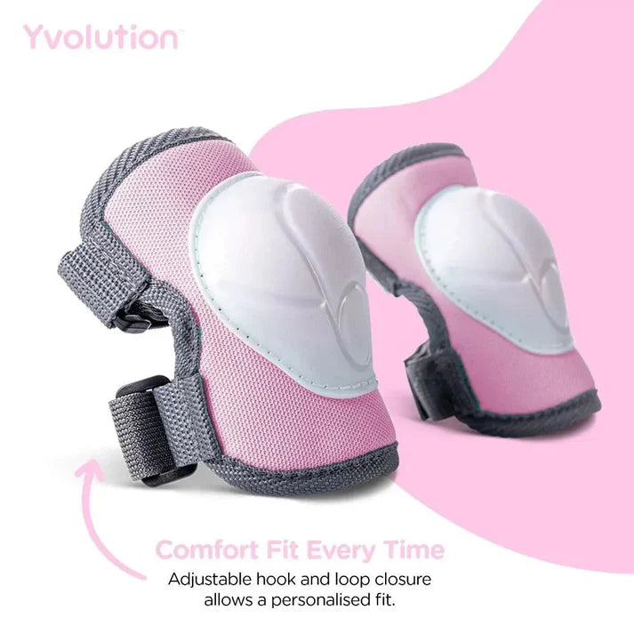 Yvolution Safety Pads Elbows - Knees - Wrists -Pink