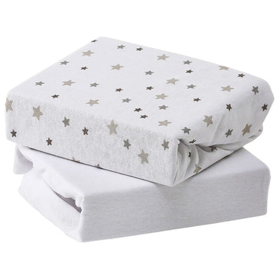 Baby Elegance 2 Pack Jersey Sheets Moses Basket  / Pram