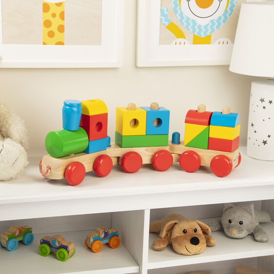 Melissa & Doug Jumbo Wooden Stacking Train