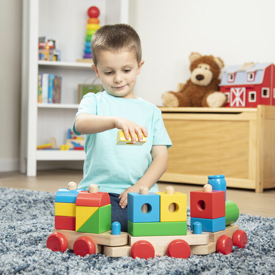 Melissa & Doug Jumbo Wooden Stacking Train