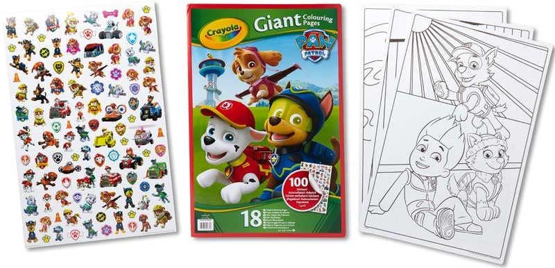 Paw Patrol Giant Sticker And Colouring Book