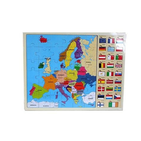 Europe Map and Flags Jigsaw Puzzle