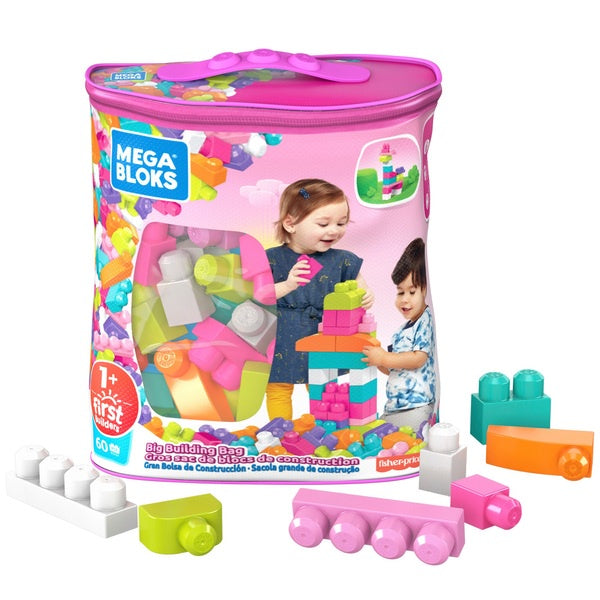 Mega Bloks Big Building Bag60pc Pink