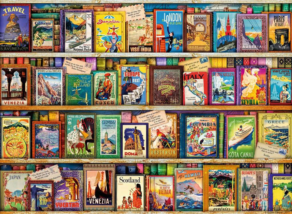 Ravensburger Vintage Travel Guides 500pc Jigsaw Puzzle