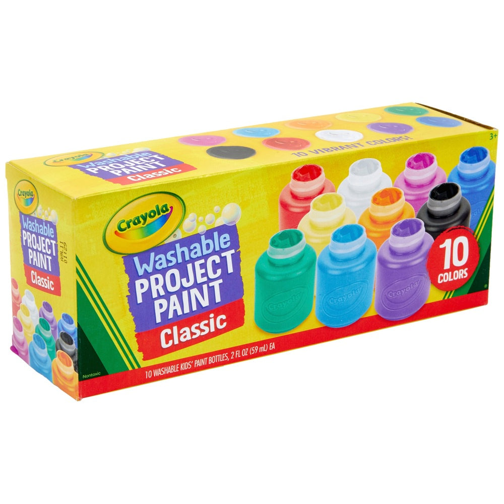 Crayola Washable Paint 10 Colours Pots