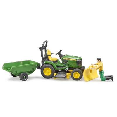Bruder John Deere Ride On Mower / Trailer With Figure