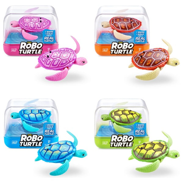 Robo Alive Robo Turtle Robotic Swimming Turtle Assorted Colours