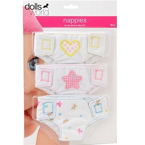 Dolls World Fabric Nappies
