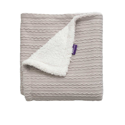 Clevamama Luxe Sherpa Baby Blanket 75cm x 100cm Grey