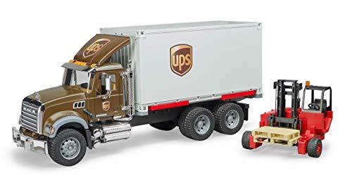 Bruder 02828 Mack Granite UPS Logistics Truck With Forklift