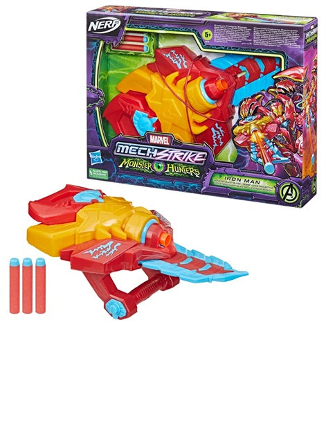Nerf Mech Strike Iron Man Monster Blast Blade Dart Gun