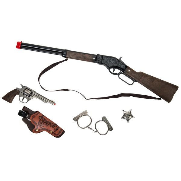 Gonher Cowboy Rifle & Pistol Playset 8 Shot