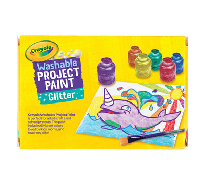 Crayola Washable Glitter Project Paint 6 Colours
