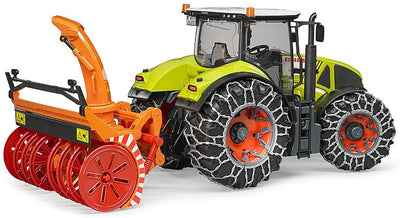 Bruder Class Axion With Snow Chains And Snowblower 1:16