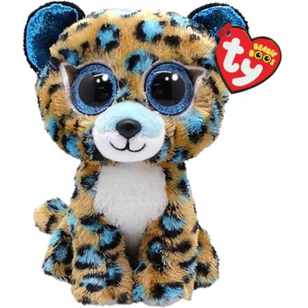 TY Cobalt Leopard Beanie Boo Soft Toy Small