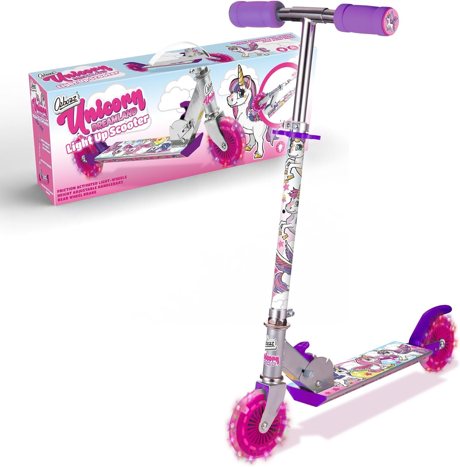 Unicorn Dreamland Scooter With Light Up Wheels