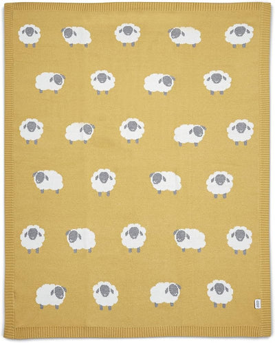 Mamas And Papas Sheep Motif Knitted Blanket Small