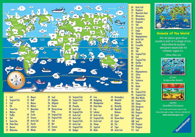 Animals of the World 60pc Giant Floor Jigsaw Puzzle
