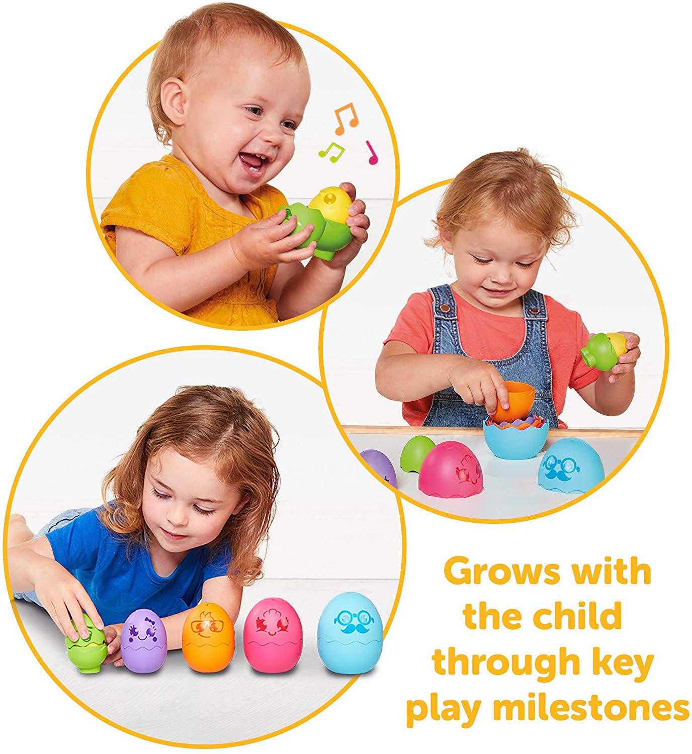 Tomy Toomies Hide And Squeak Nesting eggs
