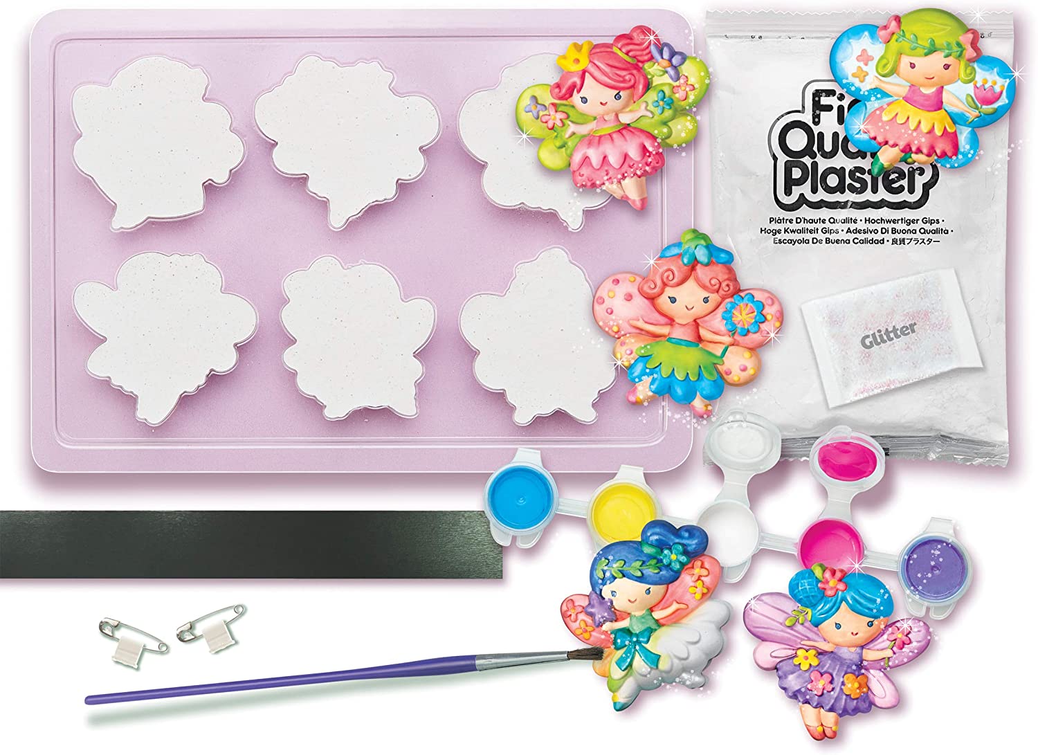 Mould And Paint Glitter Fairy Fridge Magnets