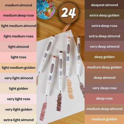 Crayola Colours Of The World Skin Colour Washable Markers 24pk