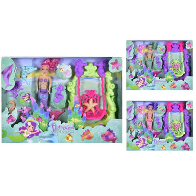 Mermaid PrincessDoll And Swing Playset Assorted Colours