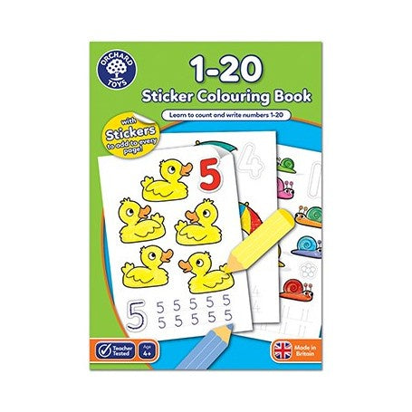 Orchard Toys 1-20 Sticker Colouring Book