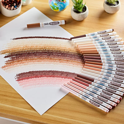 Crayola Colours Of The World Skin Colour Washable Markers 24pk
