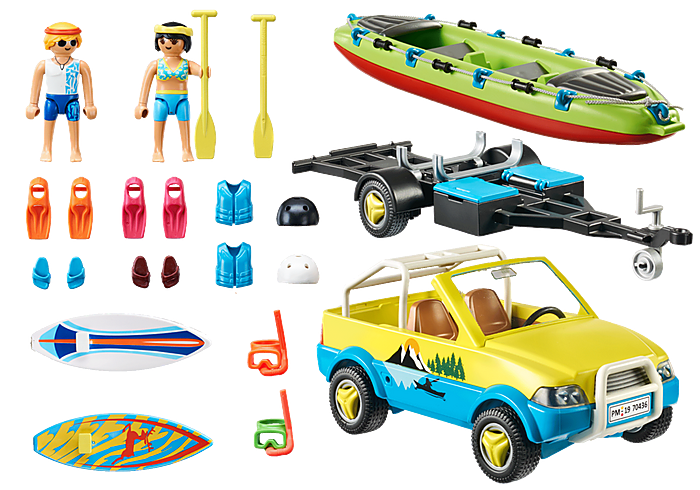 Playmobil Family Fun 70436 Beach Car With Canoe