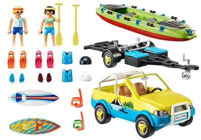 Playmobil Family Fun 70436 Beach Car With Canoe