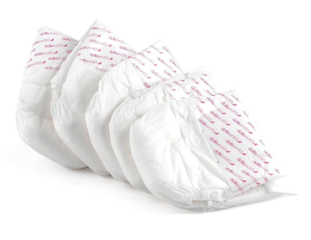 Dolls World Classic Doll Nappies 5pk