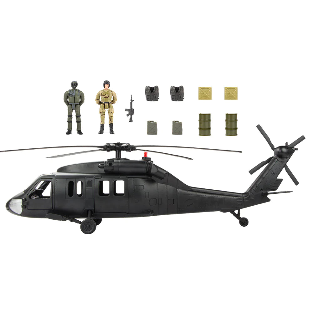 World Peacekeepers Black Hawk Assault Helicopter With 2 Figures