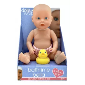 Dolls World Bath Time Bella 15" Bathable Doll