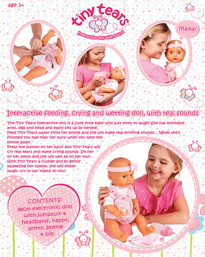 Tiny Tears Classic Interactive Doll