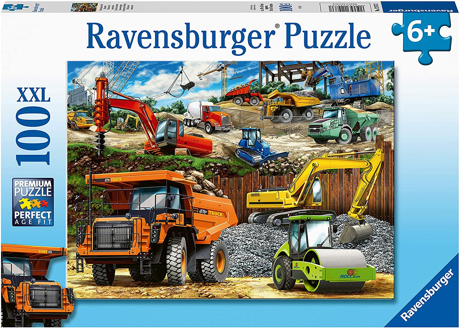 Ravensburger XXL Construction Vehicles 100pc Jigsaw Puzzle