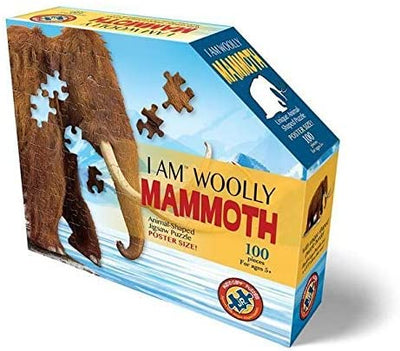 I am Woolly Mammoth 100pc Animal Shaped Jigsaw Puzzle