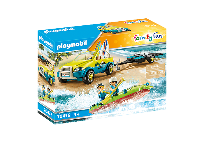 Playmobil Family Fun 70436 Beach Car With Canoe