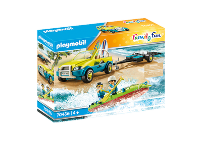 Playmobil Family Fun 70436 Beach Car With Canoe
