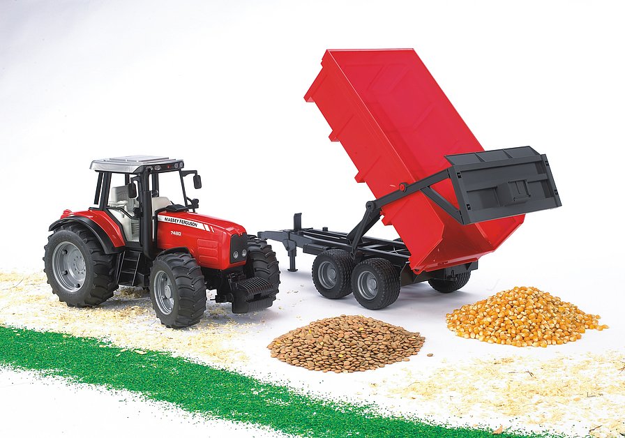 Bruder Massey Ferguson 7480 Tractor And Trailer 1:16