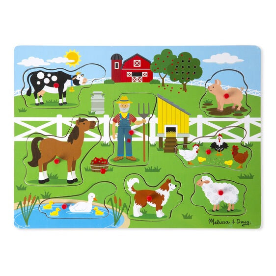 Melissa & Doug See And Hear Sound Puzzle Old Mac Donald's Farm