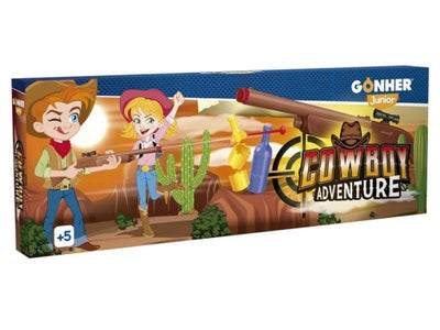 Gonher Junior Cowboy Adventure Dart Gun And Bottle Targets