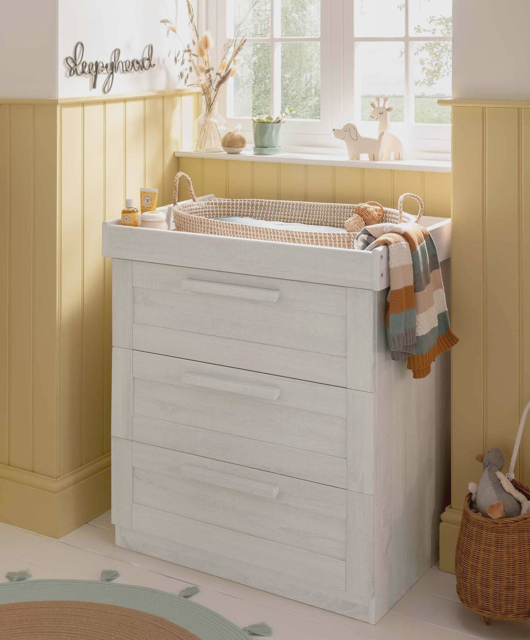 Mamas And Papas Atlas 3 Drawer Dresser And Changing Unit Nimbus White