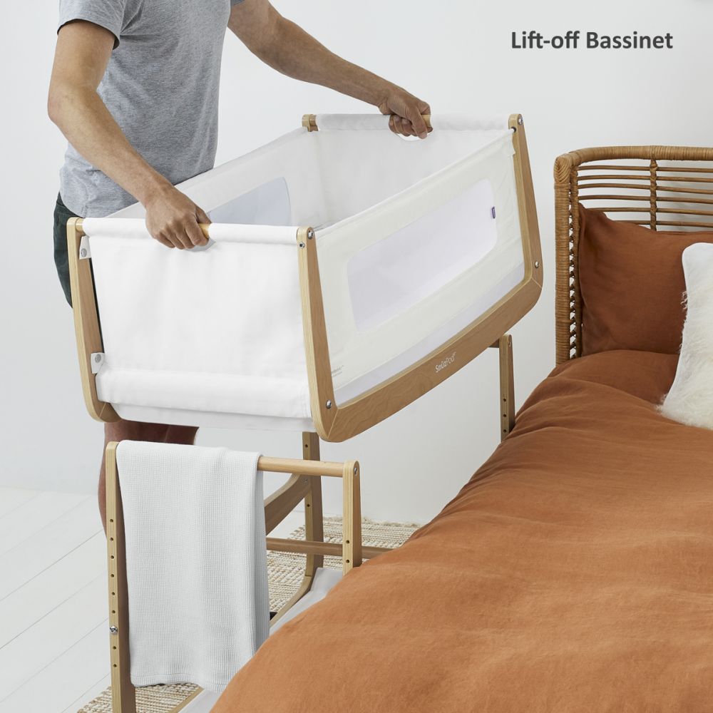 SnuzPod4 Bedside Crib - Natural