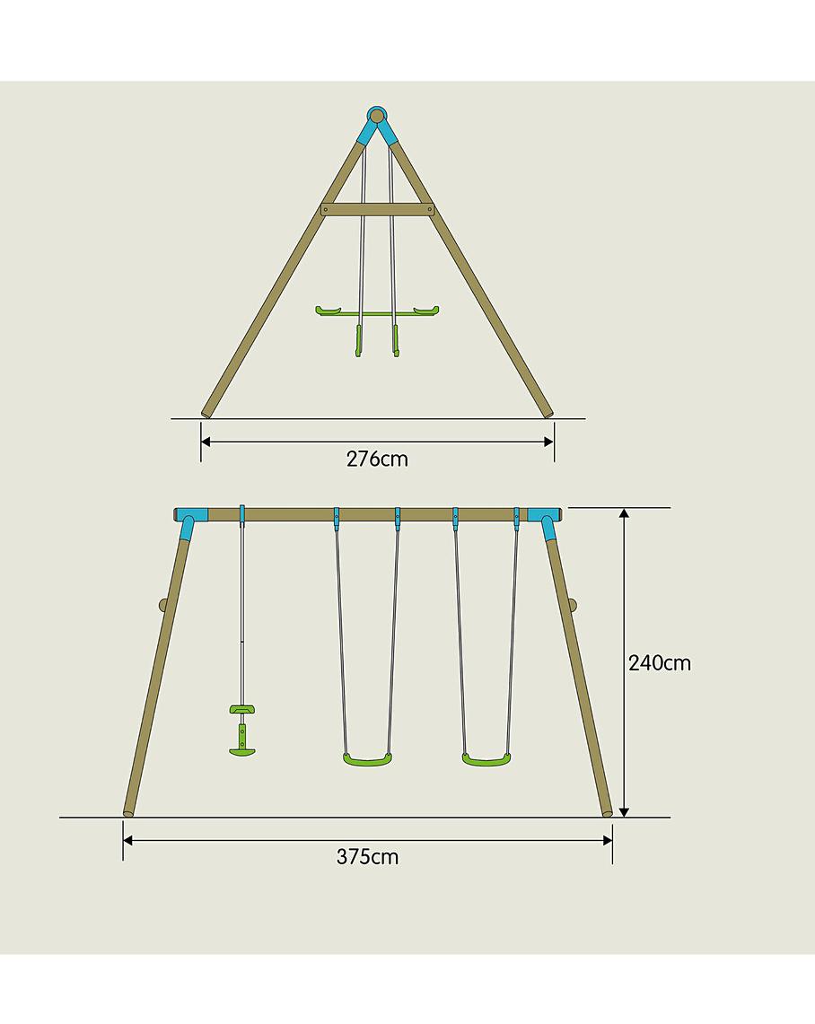 TP Woburn Triple Swing Set
