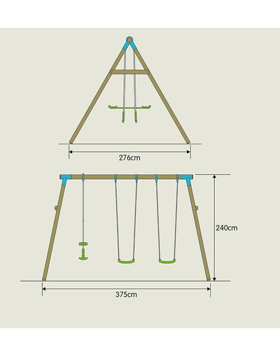 TP Woburn Triple Swing Set
