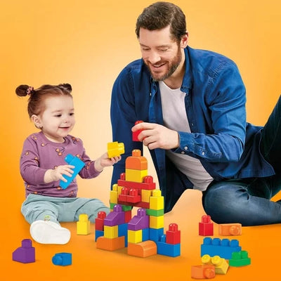Mega Bloks Big Building Bag Building Blocks 60pc